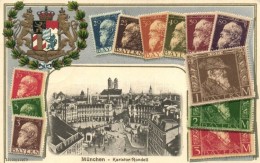 * T2 München, Karlstor-Rondell / Set Of Bavarian Stamps, Emb. Litho - Zonder Classificatie