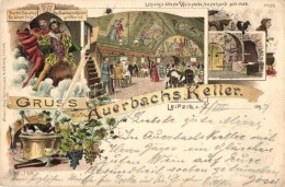 * T2/T3 1899 Leipzig, Auerbachs Keller, Hexenküche, Bruno Bürger & Ottillie  No. 699. / Wine Cellar,... - Zonder Classificatie