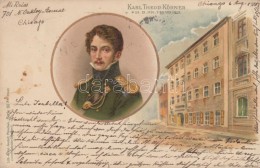 T2/T3 Dresden, Karl Theodor Körner Und Sein Geburtshaus / Körner's Birth House, Litho (EK) - Non Classés
