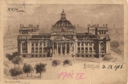 T3 Berlin, Reichstaggebaude, Etching S: H. Thiele (small Tear) - Zonder Classificatie