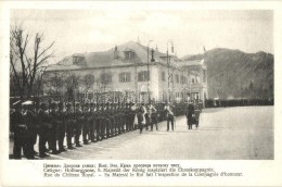 ** T1/T2 Cetinje, Cettigne; Hofburggasse / Castle, Street, Inspection By The King - Ohne Zuordnung