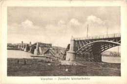 ** T3 Warsaw, Warszawa, Warschau; Zerstörte Weichselbrücke / Destroyed Bridge On The Vistula (small Tear) - Zonder Classificatie