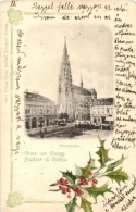 T3 Eszék, Esseg, Osieka; Plébániatemplom / Pfarrkirche / Church, Floral, Litho (ázott... - Unclassified