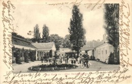 T4 Pöstyén, Piestany; Régi FürdÅ‘ Tér / Old Spa Square (vágott / Cut) - Ohne Zuordnung