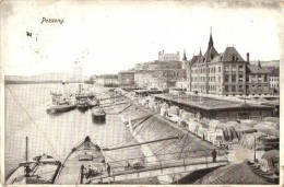 T3/T4 Pozsony, Pressburg, Bratislava; Rakpart Uszályokkal / Wharf With Barges (EB) - Non Classés