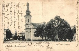 * T3/T4 Korompa, Krompach; Római Katolikus Templom, Kiadja Balkányi S. / Church (fa) - Zonder Classificatie