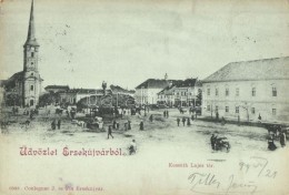T2/T3 1899 Érsekújvár, Nové Zamky; Kossuth Lajos Tér / Square - Unclassified