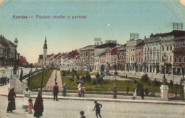 T3 Eperjes, Presov; FÅ‘ Utca, Park, Kiadja Grosszmann ErnÅ‘ (EB) - Ohne Zuordnung