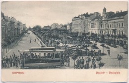 T3/T4 Sopron, Deák Tér, Villamos, Hátoldalon Viaszpecséttel (fa) - Non Classificati