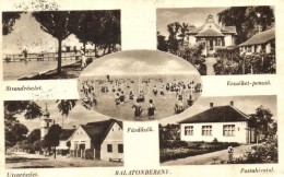 T2 Balatonberény, Erzsébet Penzió, FürdÅ‘zÅ‘k, Postahivatal, Utcarészlet - Non Classés