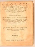 Obrecht, Georg: Discursus Bellico-politicus ... In Quo Quomodo Adversus Turcicum Tyrannum Bellum Commode Geri... - Unclassified