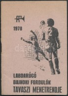 1978 Labdarúgó Bajnoki Fordulók Tavaszi Menetrendje Fotókkal, 32 P. - Zonder Classificatie