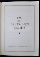 1939 Leipzig - Tag Des Deutschen Rechts / Német Jogi Kongresszus NégynyelvÅ± Programfüzete... - Zonder Classificatie