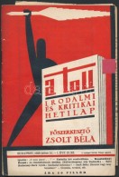 1929 A Toll Irodalmi és Kritikai Hetilap. FÅ‘szerkesztÅ‘ Zsolt Béla. Kis... - Ohne Zuordnung