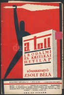 1929 A Toll Irodalmi és Kritikai Hetilap. FÅ‘szerkesztÅ‘ Zsolt Béla. Kis... - Non Classificati