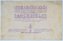 1928 Meghívó Gépész Táncestélyre. - Zonder Classificatie