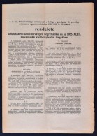 1925 A M. Kir. FöldmÅ±velésügyi Miniszter Rendelete A Halászatról... - Ohne Zuordnung