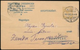 1903 Fiume, Fratelli Deisinger Kávé-, Tea-, Kakaó- és Rumbehozatal Reklámos... - Unclassified