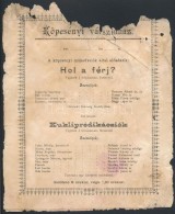 1898 Köpcsényi Várszínház Plakátja, Magyar és Német Nyelven,... - Unclassified