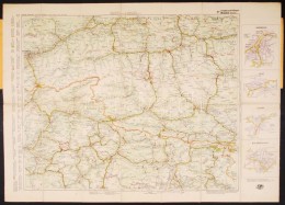 Cca 1930 Innsbruck és Környéke Vászon Autóstérkép... - Andere & Zonder Classificatie