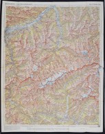 Cca 1920 Zillertaler Alpok Túra Térkép / Climber And Hiker Map Of The Zillertaler Alp. 60x70... - Andere & Zonder Classificatie