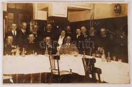 Cca 1930 12-es Honvéd Gyakorló Ezred Asztaltársasága Fotó 12x16 Cm - Sonstige & Ohne Zuordnung