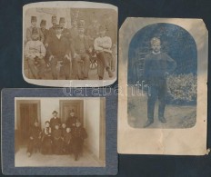 Cca 1900-1910 3 Db, Katonákat ábrázoló Fotó - Sonstige & Ohne Zuordnung