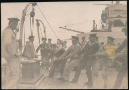Cca 1915 Gyakorló Matrózok A Szent István Csatahajó Fedélzetén / K.u.K.... - Sonstige & Ohne Zuordnung