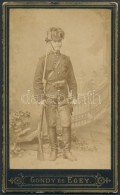 Cca 1880 Tábori CsendÅ‘r Fotója. Gondy és Egely MÅ±termébÅ‘l / Military Gendarm Photo... - Andere & Zonder Classificatie