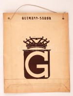 Cca 1930 Bp., Gutmann Sarok. Reklámgrafikával Díszített Papírtáska - Publicités