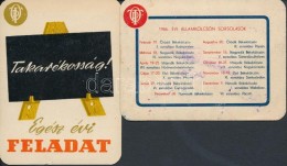 1956 OTP Kártyanaptár 2 Különféle - Publicités