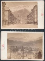 Cca 1880 Ausztria, Innsbruck 3 Keményhátú Fotó / Austria, Vintage Photos 16x11 Cm - Andere & Zonder Classificatie