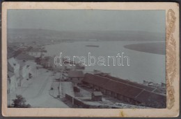 1896 Orsova Duna Part Keményhátú Fotó 17x11 Cm - Altri & Non Classificati