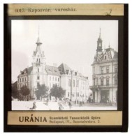 Cca 1910 Kaposvár, Városkép. Üveg Diapozitív. 
8x8 Cm - Andere & Zonder Classificatie