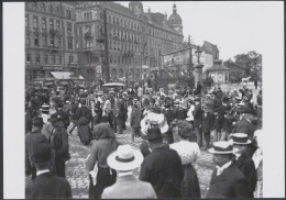 Cca 1910 Budapest, Újlipótváros, Váci út, Sokadalom A Nyugoti... - Altri & Non Classificati