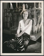 Cca 1935 Joan Crawford Otthonában / Amerikai Divatfotó, Hátoldalán Pecséttel... - Andere & Zonder Classificatie