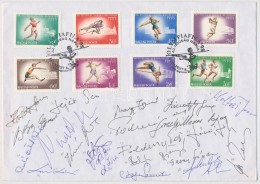 1966 Olimiafila FDC Rajta 18 Magyar és Külföldi Olimpikon Saját KezÅ±... - Altri & Non Classificati