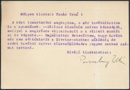 Porcsalmy Zoltán (1890-1968) Kémiai, Fizikai IsmeretterjesztÅ‘, LapszerkesztÅ‘ Saját... - Andere & Zonder Classificatie