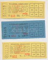 Cca 1980 Régi, Fel Nem Használt BKV Vonaljegyek, 3db: Autóbusz Vonaljegy 1,50Ft, Villamos... - Zonder Classificatie