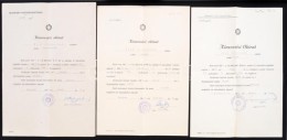 1959-1968 A Budapesti Postaigazgatóság 3 Db Kinevezési Okirata Posta EllenÅ‘r/fÅ‘ellenÅ‘ri... - Zonder Classificatie