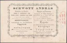 1893 Budapest, Fehérhajó Utca 7. Schwott András Kárpitos KétnyelvÅ±... - Zonder Classificatie