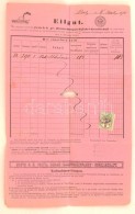 1870 DDSG Fuvarlevél Pest - Vác / DDSG Bill Of Freight - Sin Clasificación