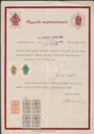 1945 Ügyvédi Meghatalmazás Különféle Illetékbélyegekkel - Ohne Zuordnung
