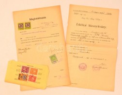 Cca 1920-1926 3 Db Budapest SzékesfÅ‘város Illetékbélyeges Okmány - Sin Clasificación