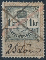 1kr Hirdetménybélyeg 1873 évi Vízjellel (48.000) - Sin Clasificación