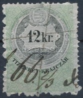 1868 12kr Okmánybélyeg ErÅ‘sen Elcsúszott Középrésszel / With Shifted... - Unclassified