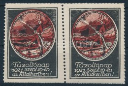 1921 TÅ±zoltónap Levélzáró Pár - Unclassified