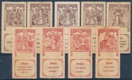 ** 1898-1914 Jézus A Golgotán 9 Db Magyar Arcképbélyeg - Unclassified