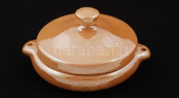 Zsolnay Porcelán Fedeles Patika Tégely, Hibátlan, Jelzett, D: 6 Cm, M: 3 Cm - Autres & Non Classés