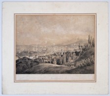 1852 Innsbruck NagyméretÅ± KÅ‘nyomat  / Innsbruck Large Lithography (Alex Kaiser) 42x37 Cm In Paspartu - Stampe & Incisioni